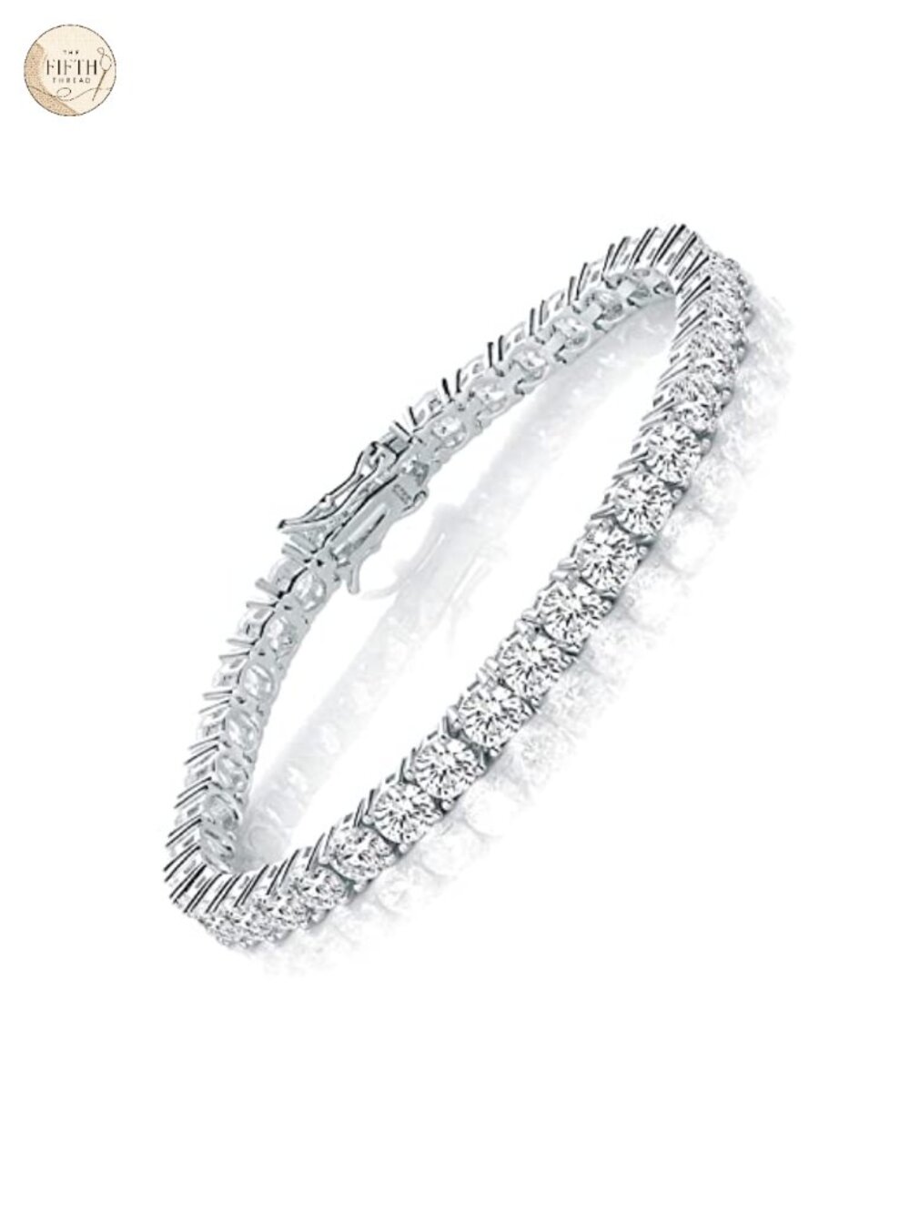 925 Sterling Silver Tennis Bracelet 5mm Cubic Zirconia 8.5 Inch